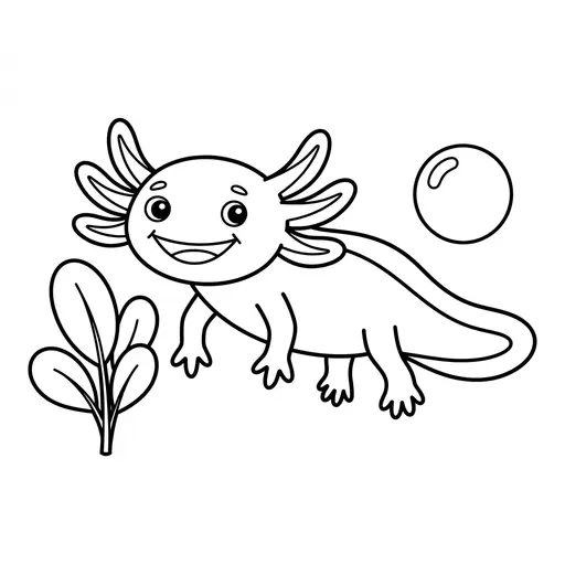 Coloring page of Axolotl by Shaunie