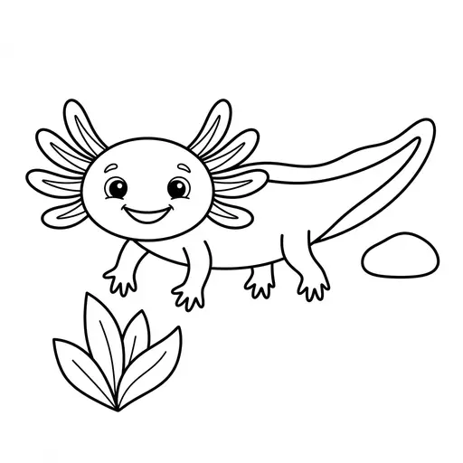 Coloring page of Axolotl by Shaunie