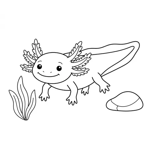 Coloring page of Axolotl by Shaunie