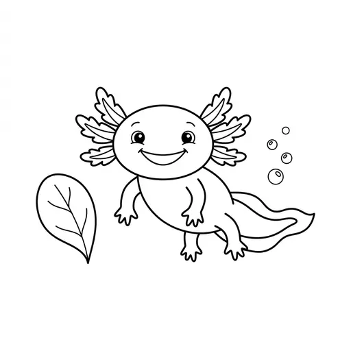 Coloring page of Axolotl by Shaunie
