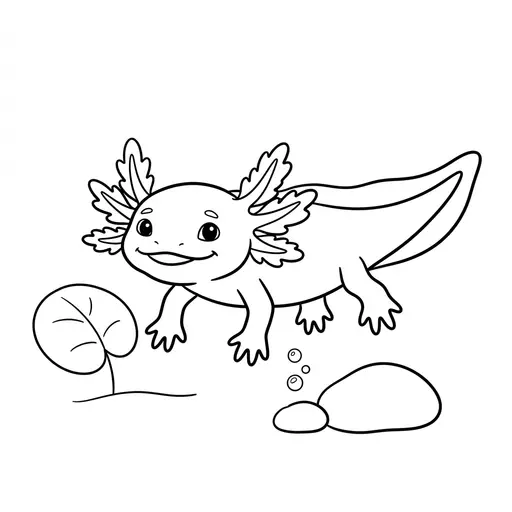 Coloring page of Axolotl by Shaunie