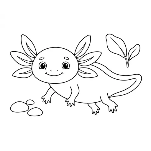 Coloring page of Axolotl by Shaunie
