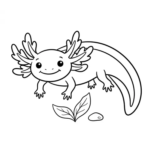 Coloring page of Axolotl by Shaunie