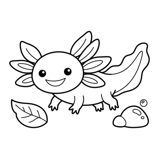 Coloring page of Axolotl by Shaunie