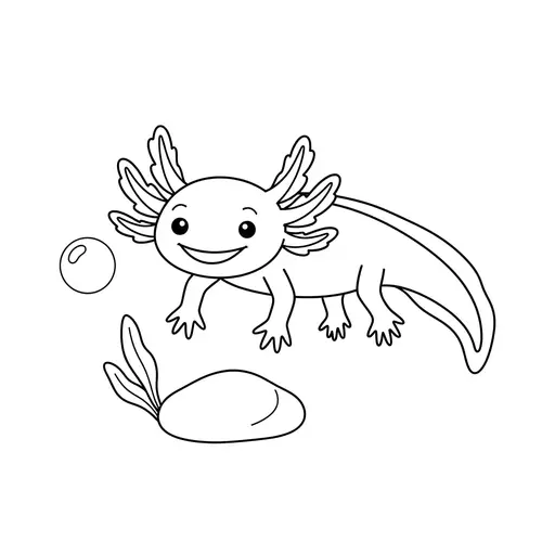 Coloring page of Axolotl by Shaunie